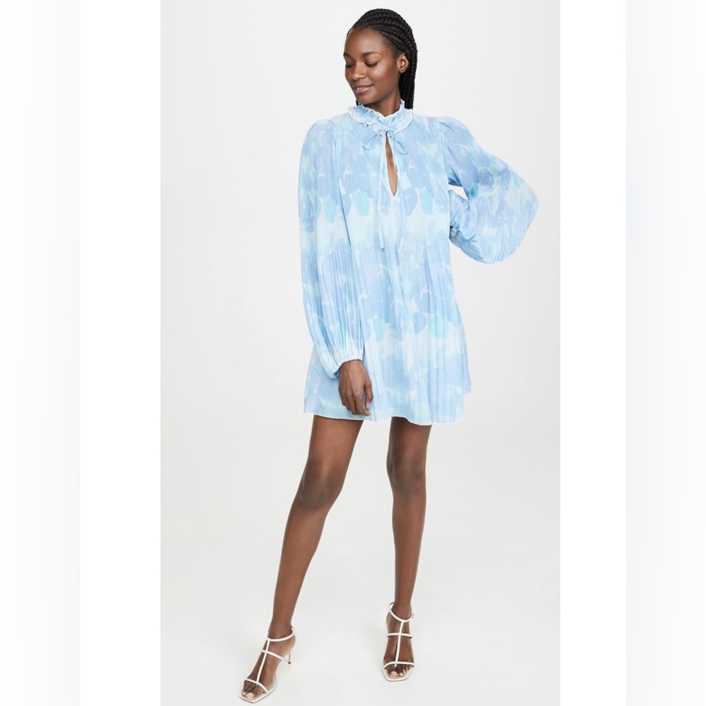 Ganni Pleated Georgette Dress Size 36